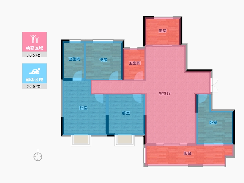 河南省-开封市-通许建业壹号城邦-114.99-户型库-动静分区