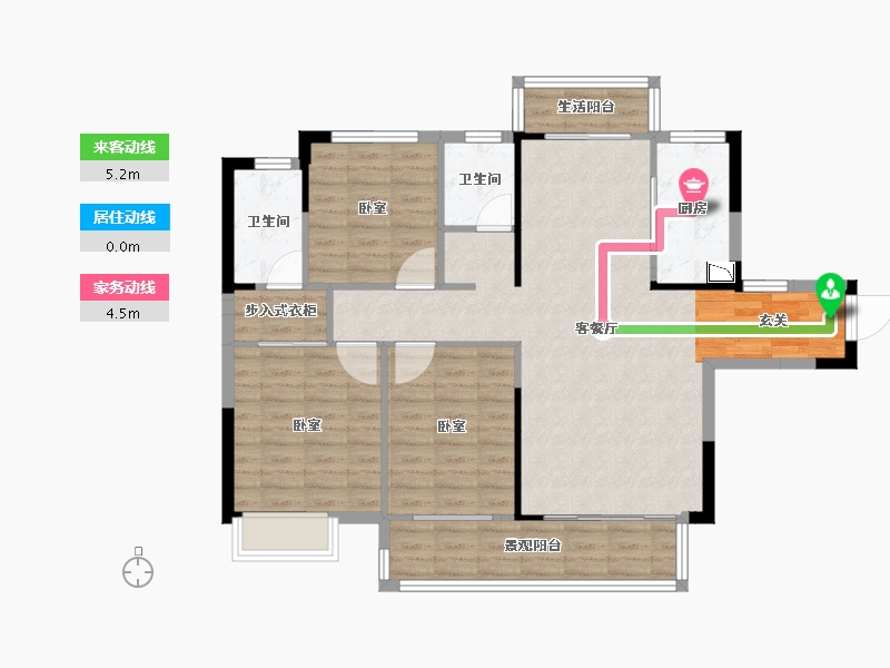 湖南省-怀化市-中伟·国际公馆-98.66-户型库-动静线