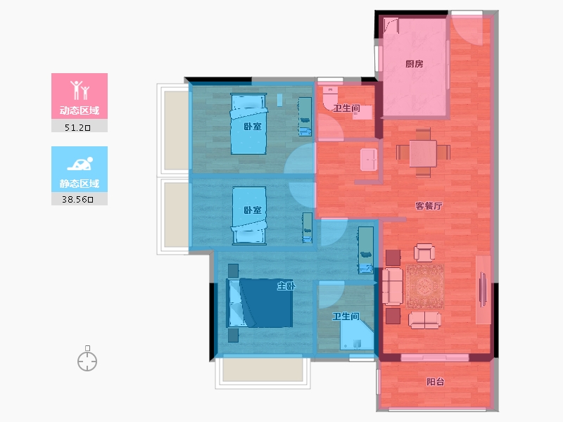 广东省-清远市-富力清远中以科技小镇-80.69-户型库-动静分区