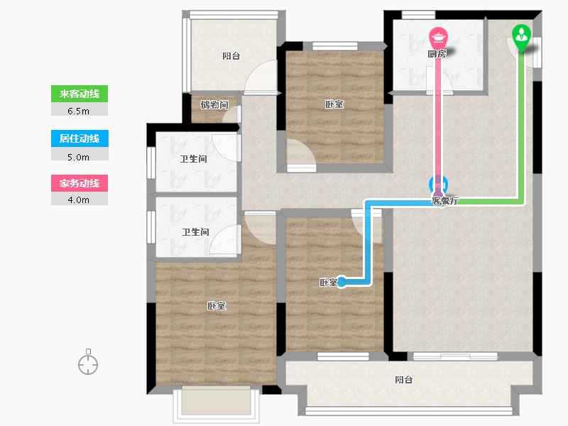 湖南省-岳阳市-中梁·首府-102.00-户型库-动静线