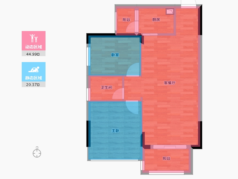 广西壮族自治区-贺州市-和顺城-58.89-户型库-动静分区