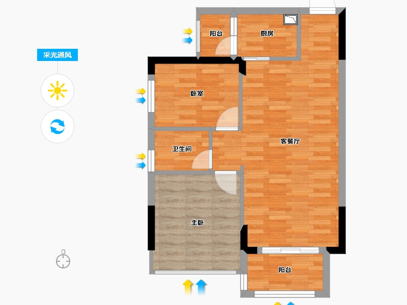 广西壮族自治区-贺州市-和顺城-58.89-户型库-采光通风