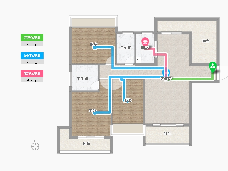 湖南省-怀化市-芷江融福苑-111.28-户型库-动静线