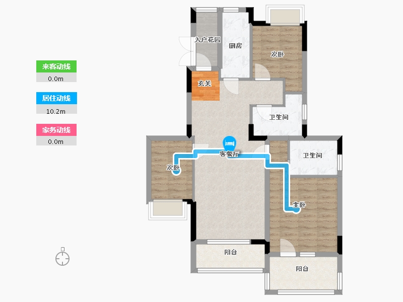 湖南省-常德市-汉寿恒大御府-90.90-户型库-动静线