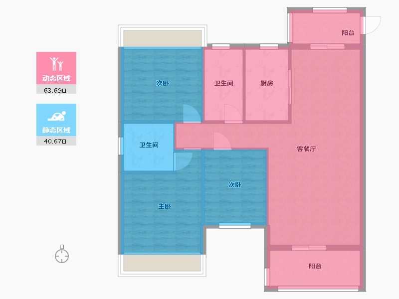 湖南省-常德市-江南学府-94.80-户型库-动静分区