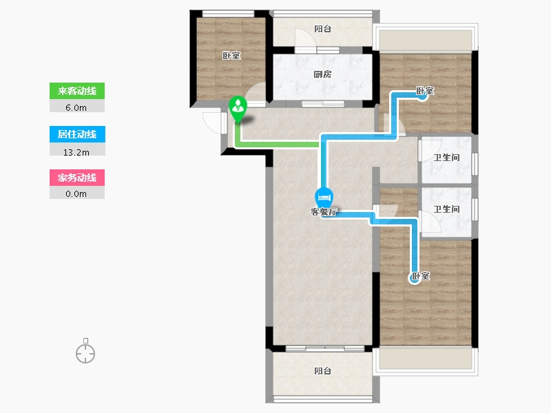 广东省-广州市-华耀碧桂园·十里江湾-89.79-户型库-动静线