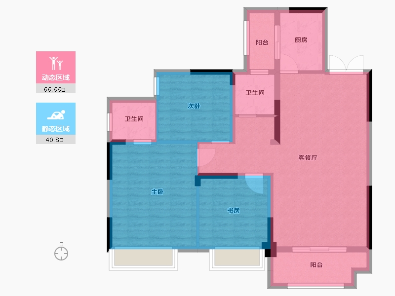 湖南省-常德市-东城新天地-96.58-户型库-动静分区