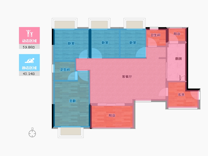 广东省-清远市-富力清远中以科技小镇-92.95-户型库-动静分区