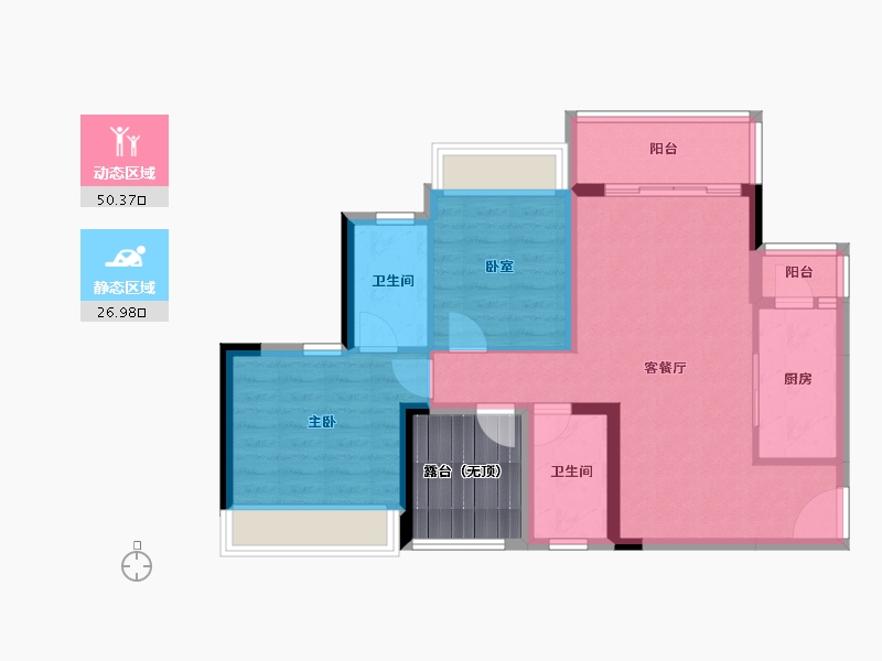 广东省-佛山市-三水奥园尚居-74.66-户型库-动静分区