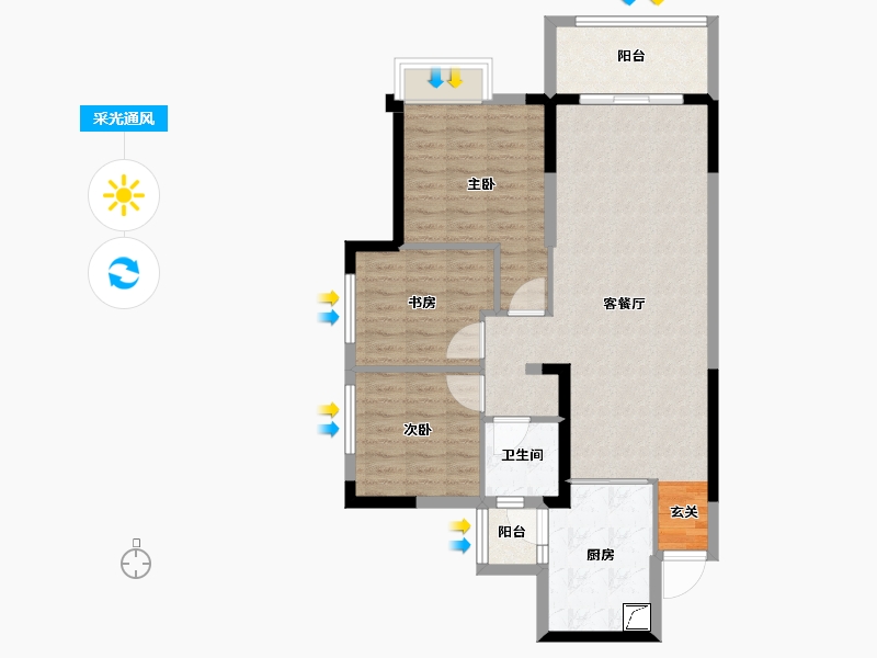 广东省-清远市-清远佳兆业城市广场-86.24-户型库-采光通风