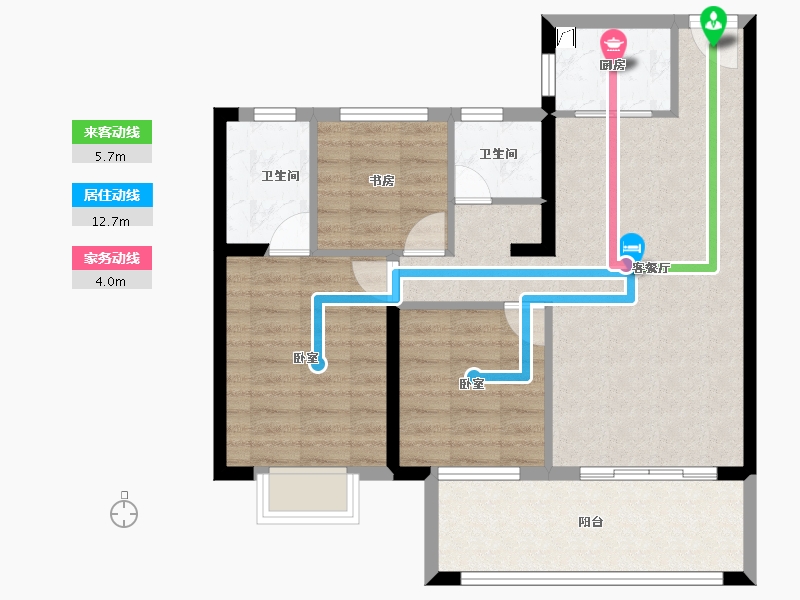 福建省-福州市-禹洲剑桥学苑-80.00-户型库-动静线