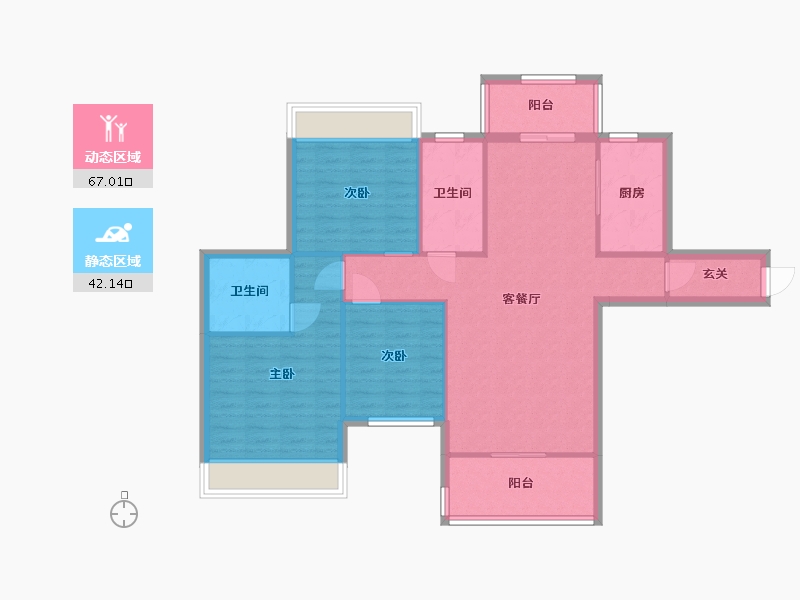 湖南省-常德市-江南学府-98.87-户型库-动静分区