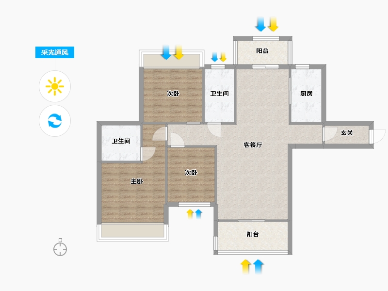 湖南省-常德市-江南学府-98.87-户型库-采光通风