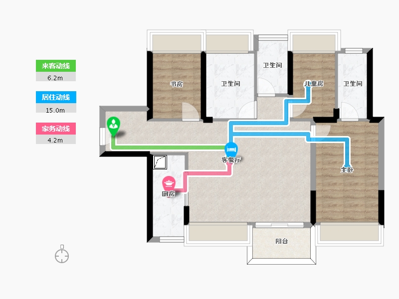 广东省-珠海市-华策帝景湾-81.94-户型库-动静线