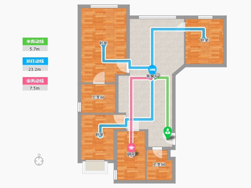 辽宁省-大连市-大连融创壹号院-97.00-户型库-动静线