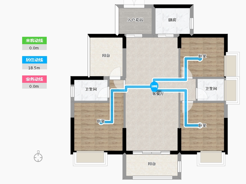 广东省-惠州市-金盛丽景花园-94.84-户型库-动静线