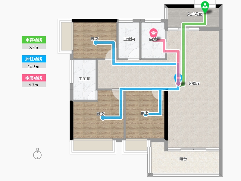 湖南省-郴州市-林邑翰庭-93.45-户型库-动静线