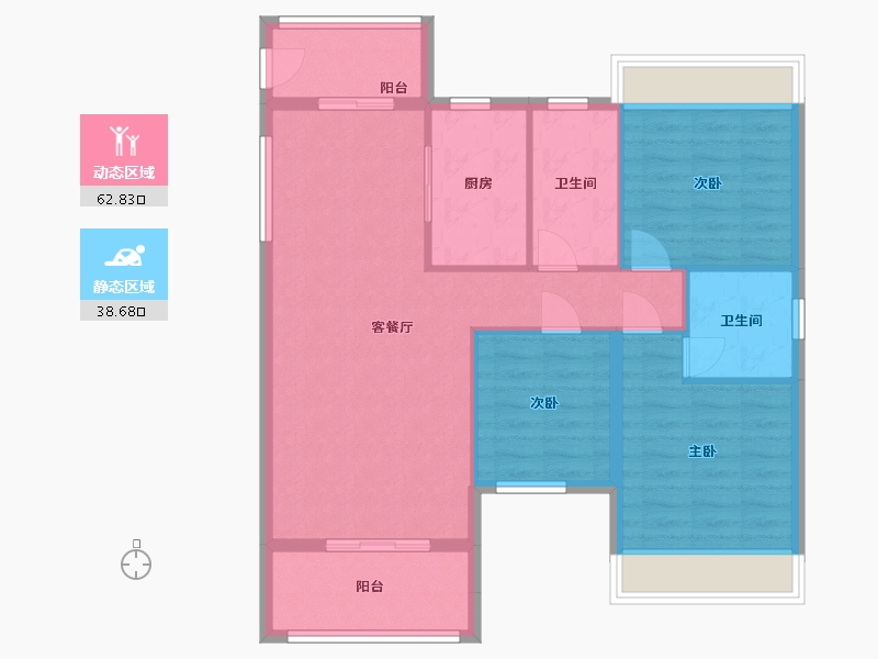 湖南省-常德市-江南学府-91.87-户型库-动静分区