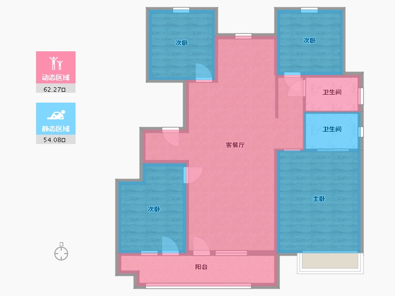 山东省-潍坊市-中梁龙玺台-104.01-户型库-动静分区