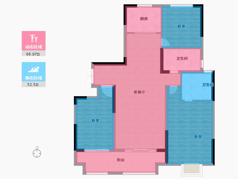 河南省-开封市-通许建业壹号城邦-107.99-户型库-动静分区