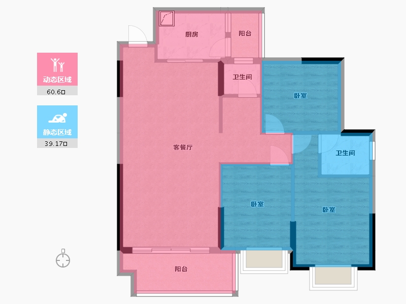 湖南省-郴州市-郴州馨河湾-89.55-户型库-动静分区