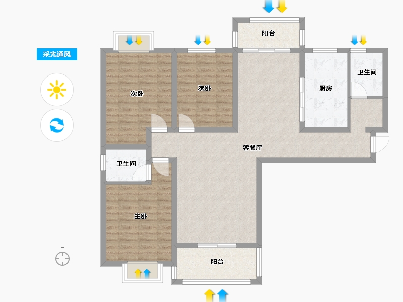 河南省-信阳市-新时代广场-108.89-户型库-采光通风