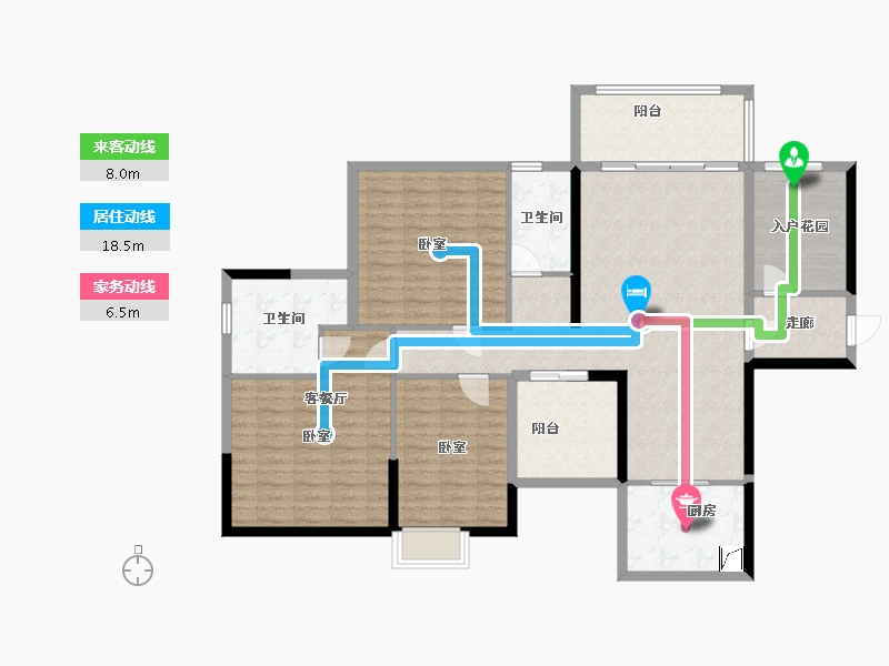 湖南省-郴州市-北湖中央公园-128.62-户型库-动静线