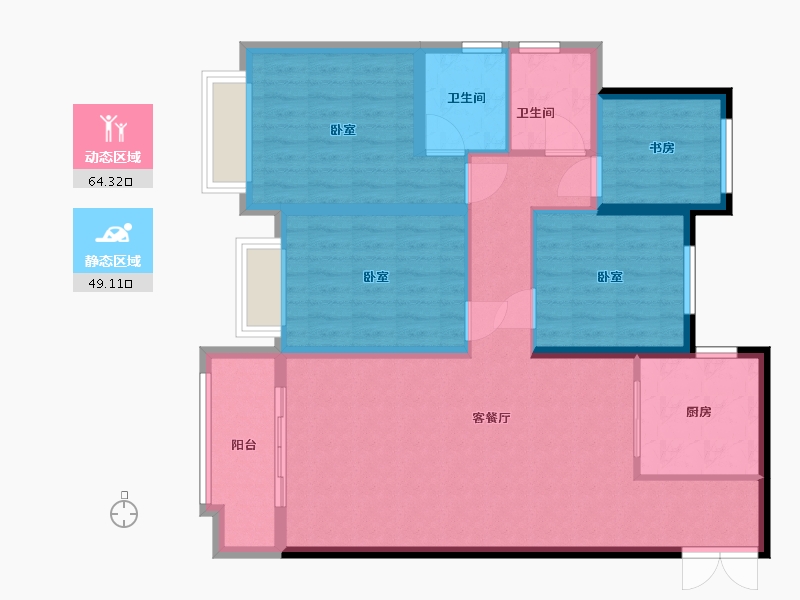 河南省-周口市-华耀首府-102.00-户型库-动静分区