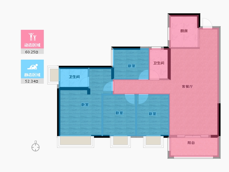 广东省-深圳市-中海云麓公馆-102.00-户型库-动静分区