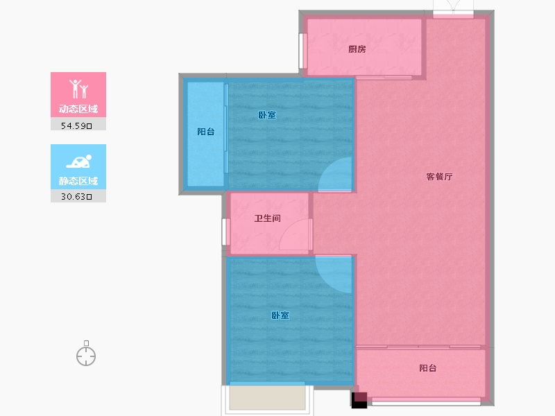 湖南省-常德市-诚信东郡-78.66-户型库-动静分区