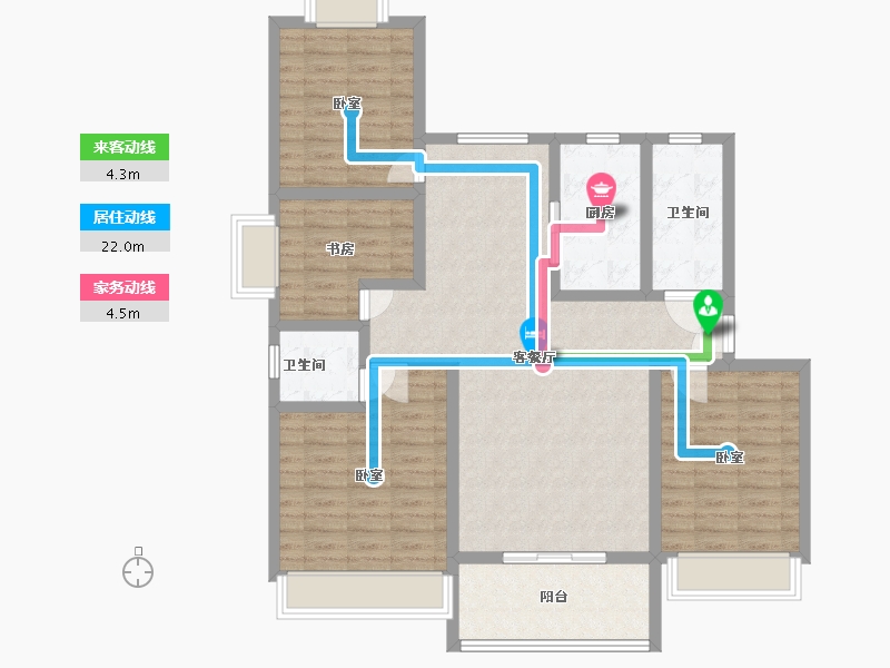 河南省-周口市-信诚清华园-107.27-户型库-动静线