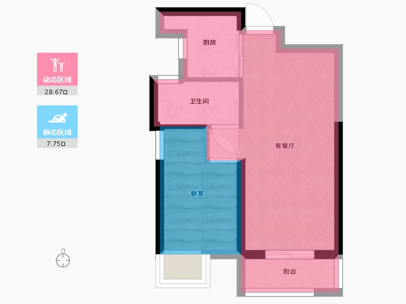 湖北省-武汉市-武地融创金麟壹号-31.74-户型库-动静分区