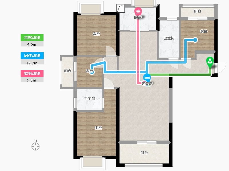 福建省-龙岩市-美伦生态城-96.21-户型库-动静线