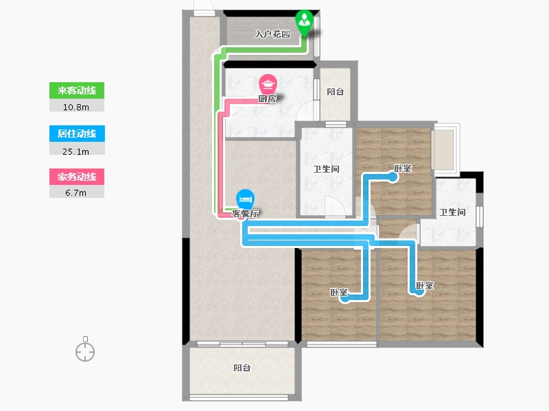 湖南省-郴州市-北湖中央公园-108.11-户型库-动静线