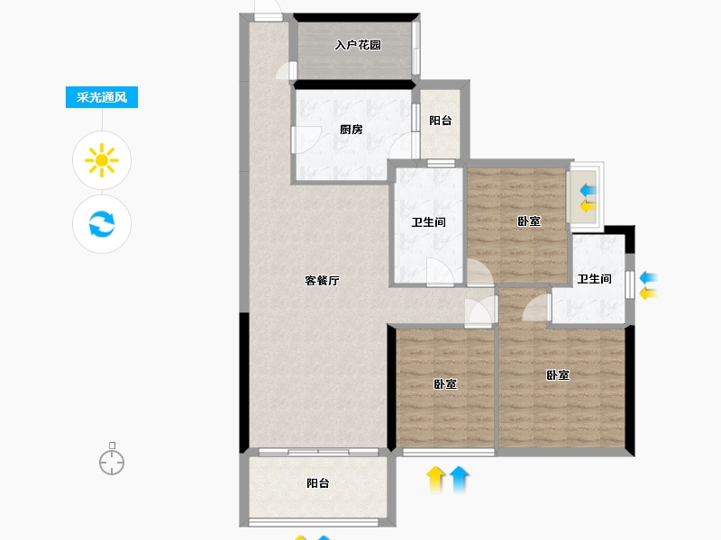 湖南省-郴州市-北湖中央公园-108.11-户型库-采光通风