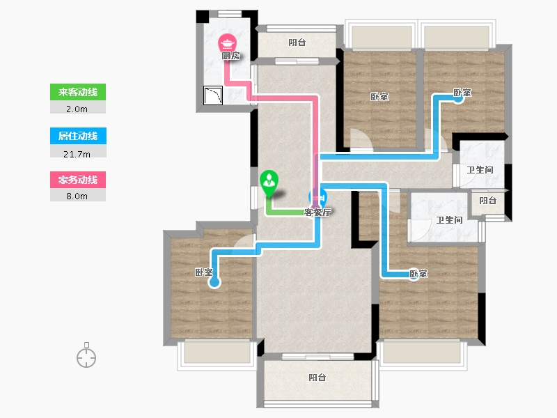 广东省-广州市-龙光玖御湖-95.98-户型库-动静线