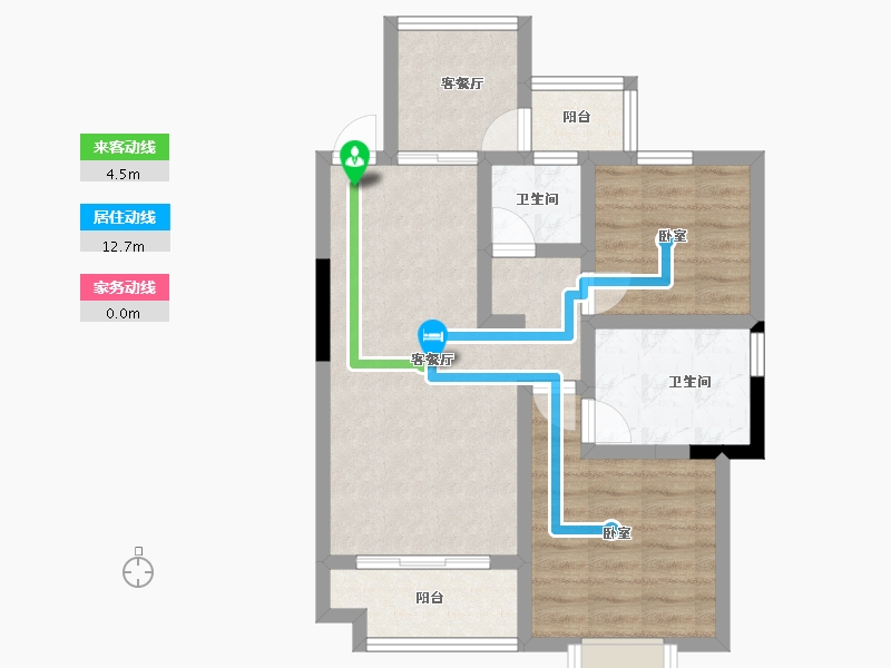 湖南省-岳阳市-云溪大汉新城-65.96-户型库-动静线