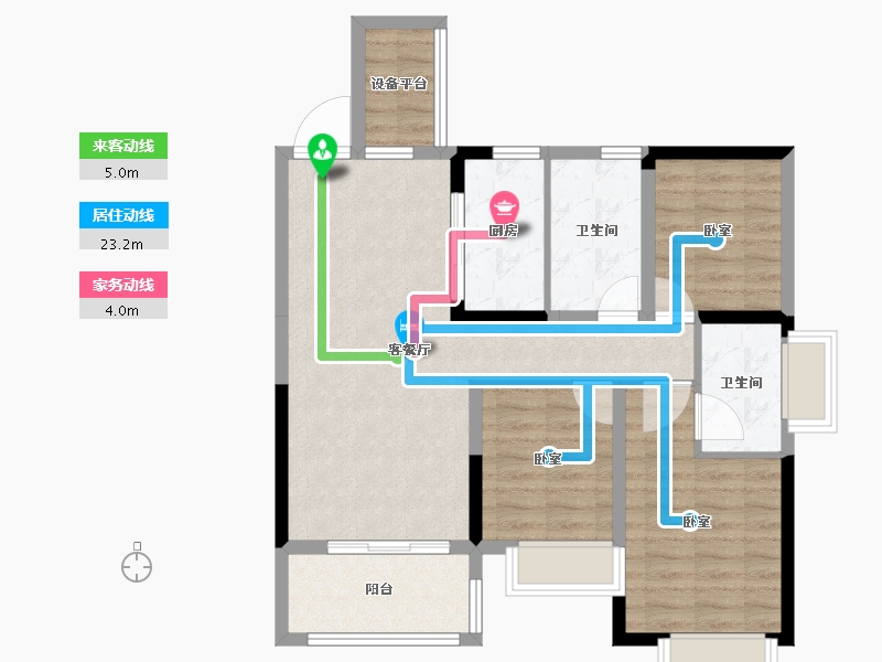 湖南省-长沙市-润和雅郡-82.51-户型库-动静线