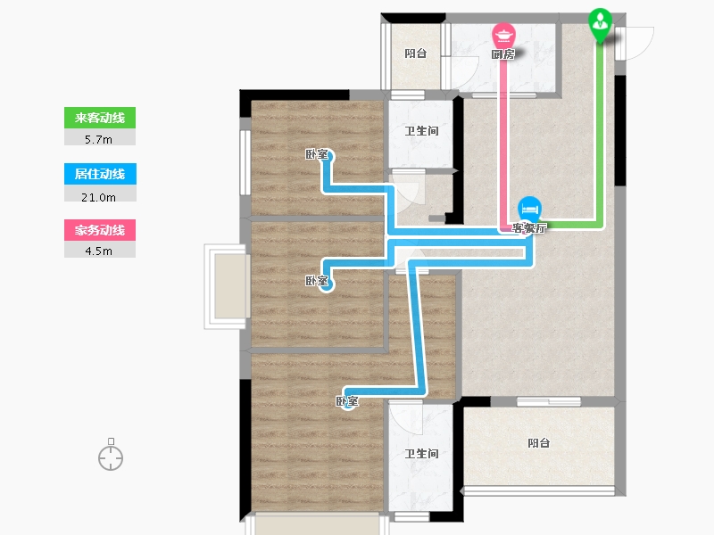 湖北省-武汉市-瑞云居-85.20-户型库-动静线