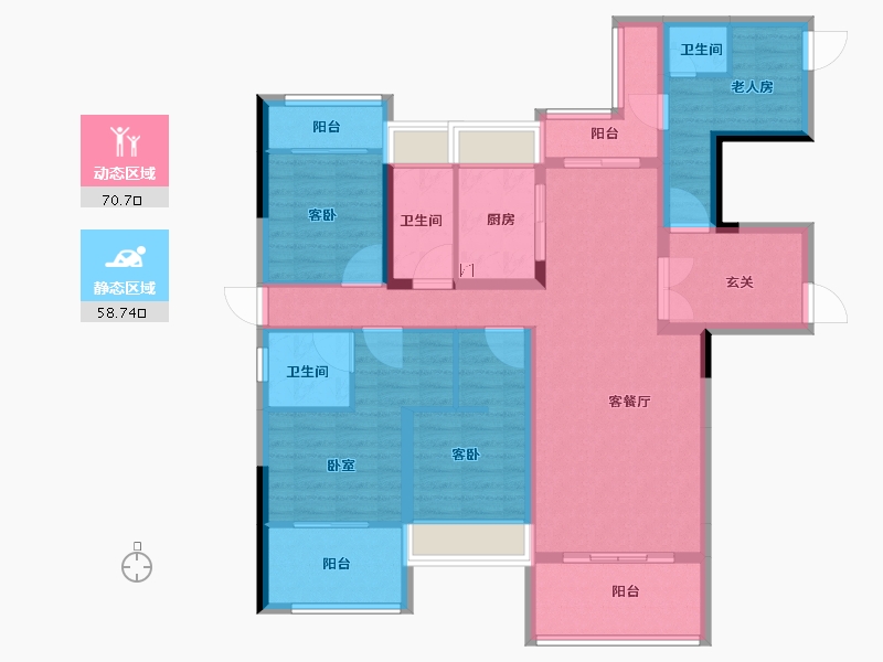 湖南省-娄底市-铁昇·资水原著-114.71-户型库-动静分区