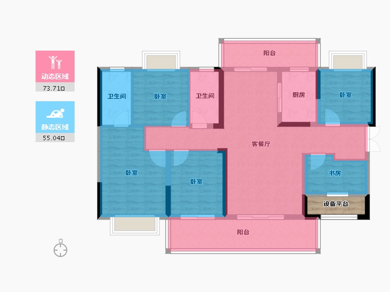 湖南省-长沙市-润和雅郡-117.74-户型库-动静分区