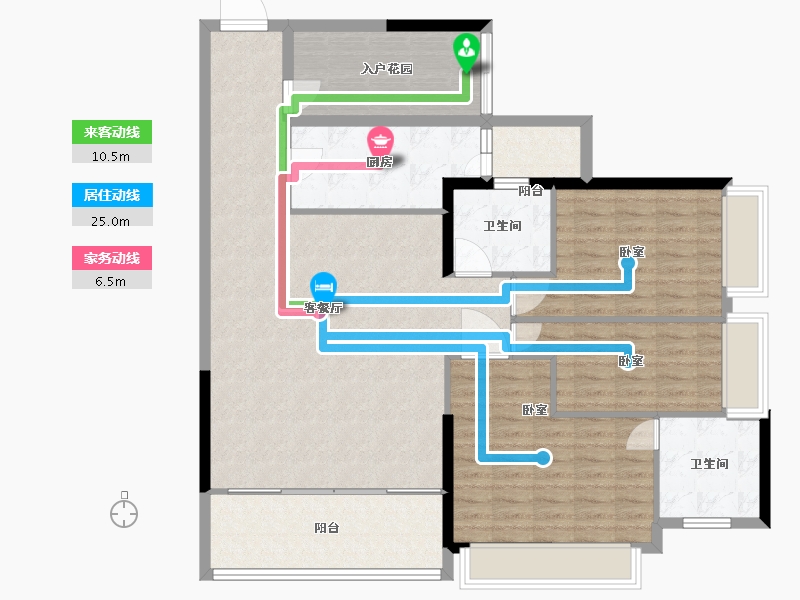 湖南省-郴州市-北湖中央公园-124.35-户型库-动静线