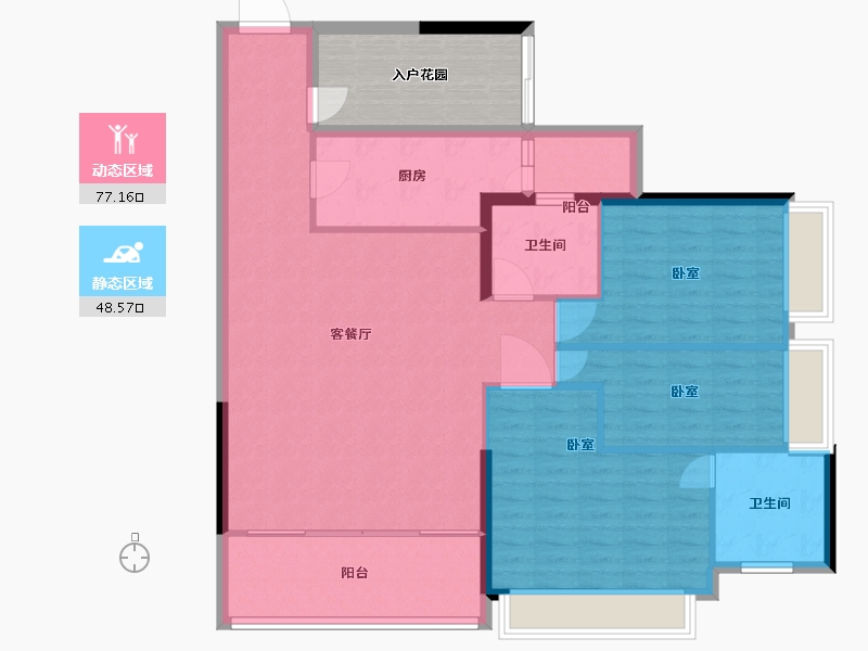 湖南省-郴州市-北湖中央公园-124.35-户型库-动静分区