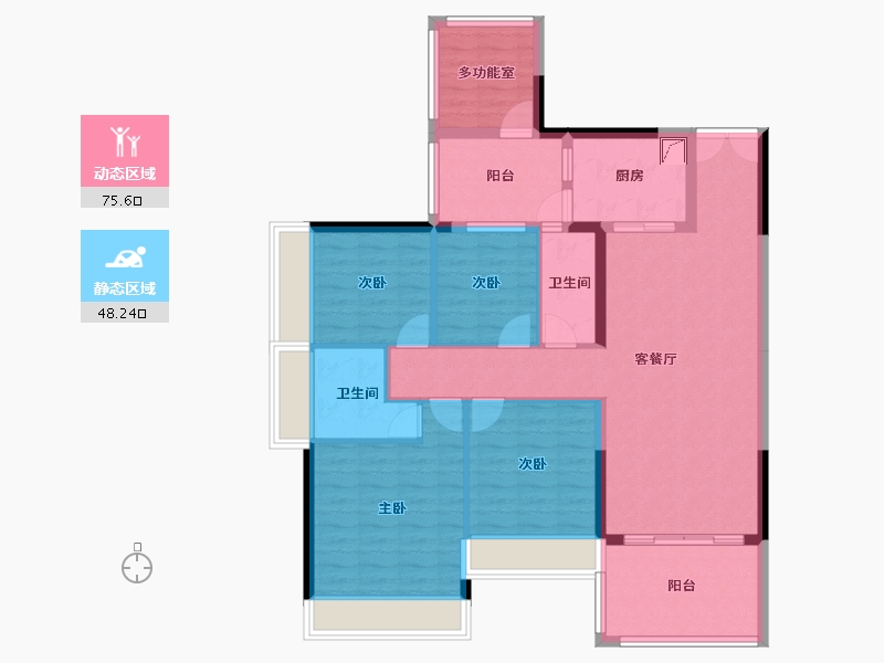 广东省-湛江市-地标海东广场-110.83-户型库-动静分区