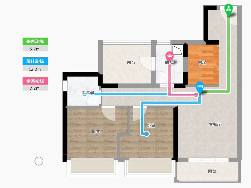 广东省-深圳市-天玑公馆-61.09-户型库-动静线