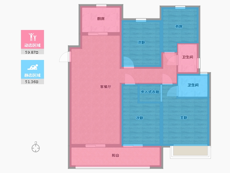 河南省-焦作市-中梁首府-98.85-户型库-动静分区