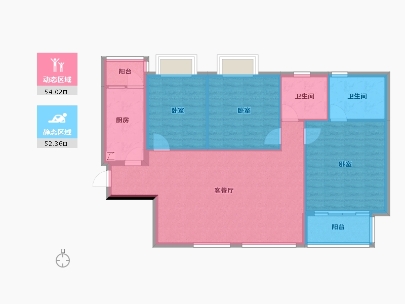 湖南省-岳阳市-云溪大汉新城-96.78-户型库-动静分区