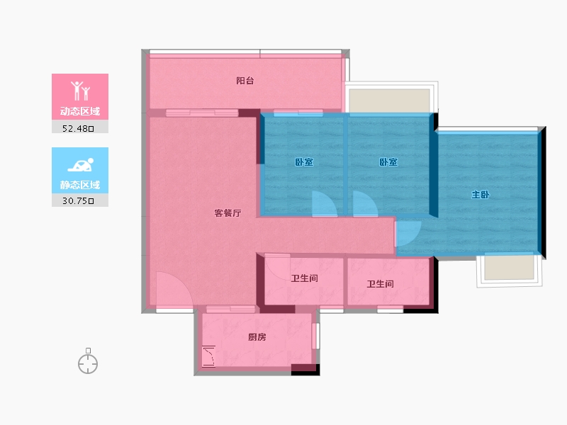 广东省-深圳市-星河山海半岛-73.56-户型库-动静分区