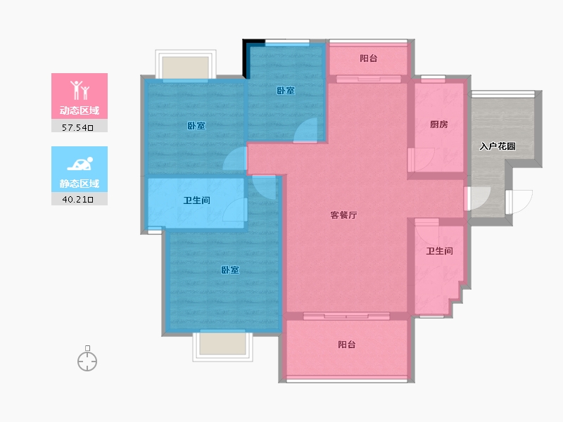 湖南省-岳阳市-云溪大汉新城-94.24-户型库-动静分区