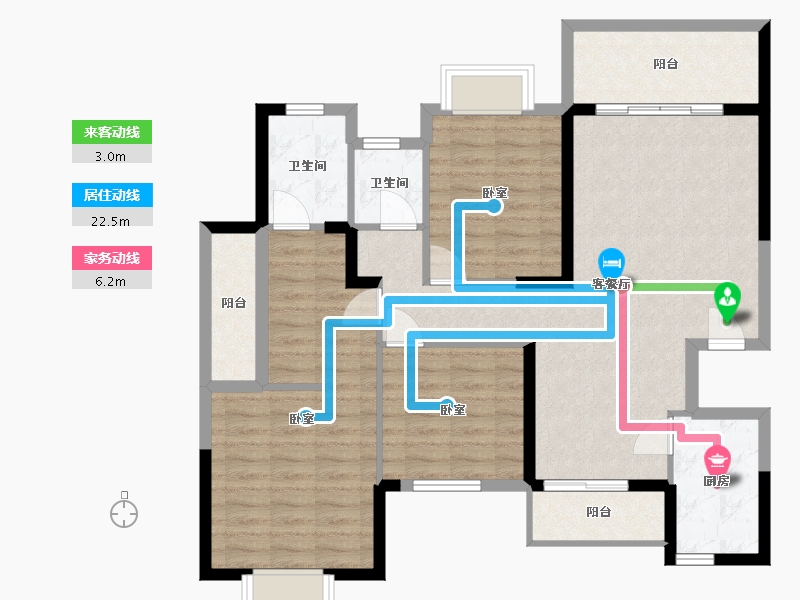 湖南省-常德市-大汉·澧水龙城-98.20-户型库-动静线